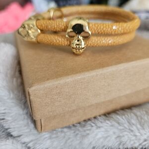 Gold Skull Wrap Bracelet